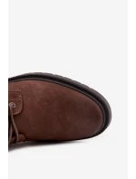 Semišové Zateplené Kotníkové Boty Na Zip Big Star OO174229 Hnědé