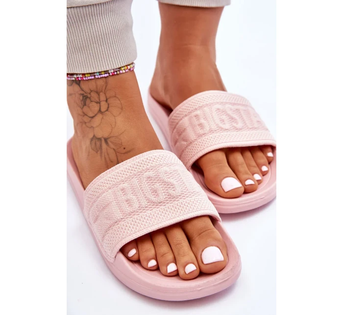 Dámské módní pantofle Big Star LL274A157 Světle růžové