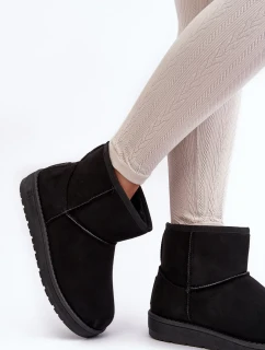 Dámské sněhule podšité kožešinou Black Big Star