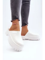 Dámské pantofle na platformě Big Star - bílá Dámské pantofle na platformě Big Star - bílá