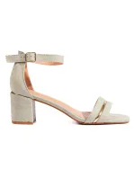 Praktické zelené sandály dámské na širokém podpatku Praktické zelené sandály dámské na širokém podpatku