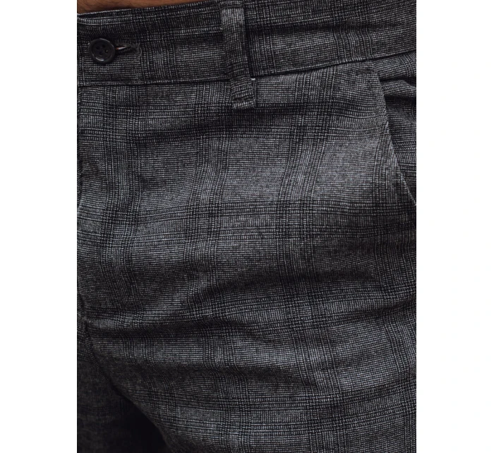 Pánské ležérní tmavě šedé kalhoty model 21977271 - Dstreet