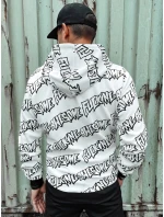 Pánská mikina s kapucí bílá FashionStreet BX5753