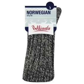 Zimní unisex ponožky NORWEGIAN STYLE SOCKS - BELLINDA -  černá