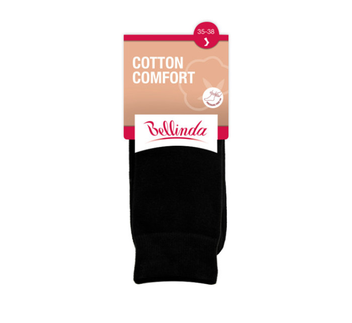 Dámské bavlněné ponožky s pohodlným lemem COTTON COMFORT SOCKS - BELLINDA - černá
