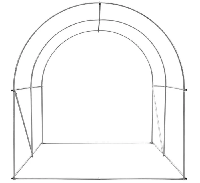 ZAHRADNÍ TUNEL 200x200x200 cm PE BÍLÁ OCELOVÁ KONSTRUKCE