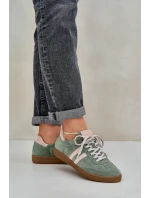 Zelené Nízké Dámské Sneakersy Zamšové Zazoo