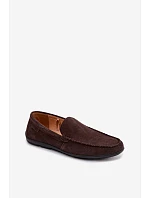 Pánské mokasiny z přírodního semiše Big Star TT174202 Čokoládové Pánské mokasiny z přírodního semiše Big Star TT174202 Čokoládové