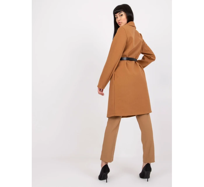 Dámský kabát DHJ PL model 17050373 velbloudí - FPrice Dámský kabát DHJ PL model 17050373 velbloudí - FPrice