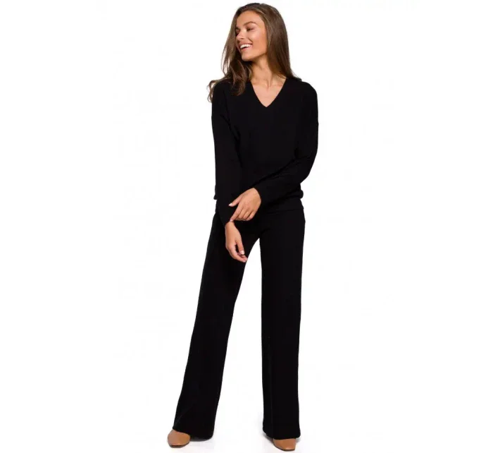 Dámské pletené kalhoty S249 černé - Stylove Dámské pletené kalhoty S249 černé - Stylove