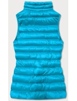 Dámská krátká prošívaná vesta 23077-243 Světle modrá - J.STYLE