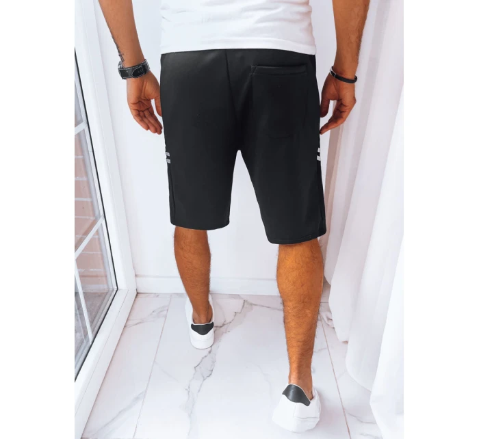 Pánské černé teplákové šortky Dstreet SX2254 Pánské černé teplákové šortky Dstreet SX2254