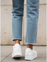 Sneakersy damskie na białe model 22004864 - FashionStreet Sneakersy damskie na białe model 22004864 - FashionStreet