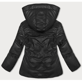 Volná černá dámská zimní bunda (5M3185-392)