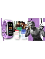 GIEWONT Smartwatch Black Light Purple 2 Stripes GW200-8 GIEWONT Smartwatch Black Light Purple 2 Stripes GW200-8