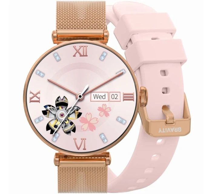 Chytré hodinky Gravity Rose Gold Pink 2 Stripes GT26-1 Chytré hodinky Gravity Rose Gold Pink 2 Stripes GT26-1