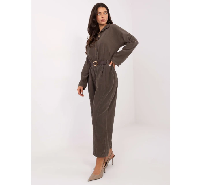 Spodnie IT SP model 21749909 ciemny khaki - FPrice Spodnie IT SP model 21749909 ciemny khaki - FPrice