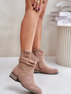 Dámské kotníkové boty 24BT02-3046 Hnědá taupe - Jezzi