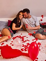 Pyžamo Cornette 520/334 Symboly lásky kr/r S-XL