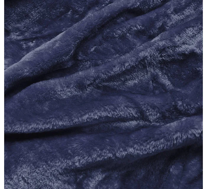 PIKOWANA ZIMOWA KURTKA DAMSKA GRANATOWA model 21244850 - LHD