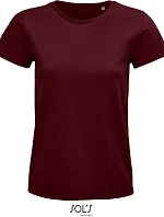 SOL'S Pioneer Women Dámské tričko z bio bavlny 25.3579 burgundy