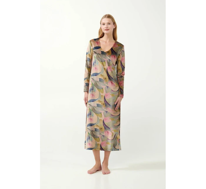 Vamp - Sametové květinové šaty 21135 - Vamp