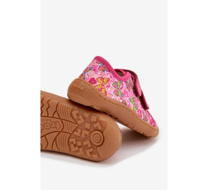 Dětské domácí boty Barefoot  Canvas Růžové model 22007296 - Froddo