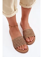 Dámské ploché s kamínky hnědé Fendi