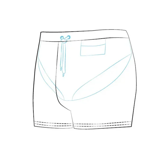 Pánské plavky L4 6 tm.modrá - Self