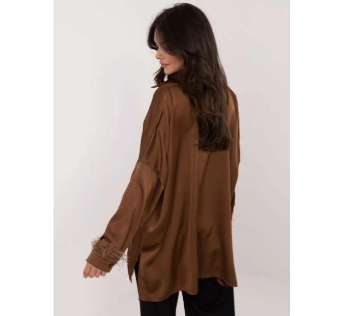 Dámská košile DHJ KS 16879.37 Tmavě hnědá - FPrice