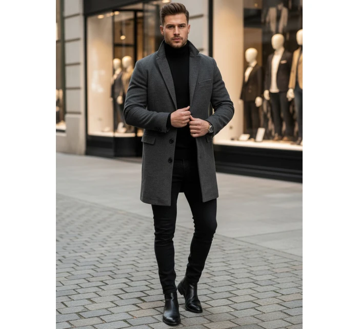 Pánský šedý kabát Dstreet model 21965564 - FashionStreet