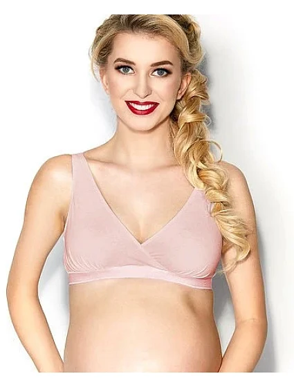 Měkká dámská podprsenka soft Mitex bez kostic Lilly Basic Pink Mama Měkká dámská podprsenka soft Mitex bez kostic Lilly Basic Pink Mama