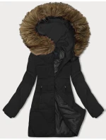 Černá dámská zimní bunda s kapucí J Style (16M9099-392)