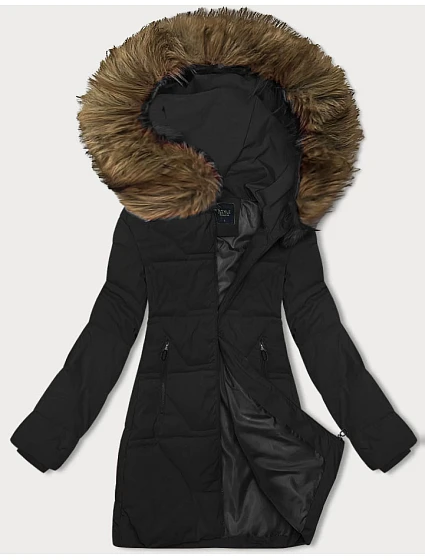 Dámská zimní bunda s kapucí J Style černá (16M9099-392)