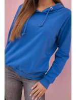 Dámská mikina z bavlny s kapucí a kapsami model 21193134 - K-Fashion