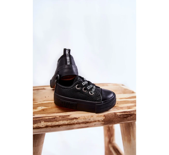 Dětské kožené tenisky BIG STAR model 21594828 Černá - Big Star Shoes Dětské kožené tenisky BIG STAR model 21594828 Černá - Big Star Shoes