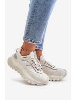 Dámské Kožené Tenisky Na Platformě Big Star model 21671508 HIPOLY SYSTEM Bílé - Big Star Shoes Dámské Kožené Tenisky Na Platformě Big Star model 21671508 HIPOLY SYSTEM Bílé - Big Star Shoes