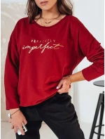 dámská halenka oversize s potiskem bordó Dstreet model 21982025 - FashionStreet