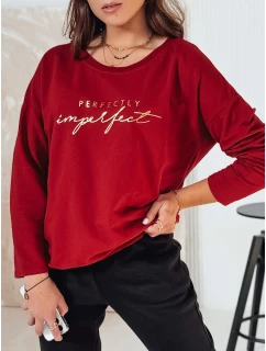 dámská halenka oversize s potiskem bordó Dstreet model 21982025 - FashionStreet