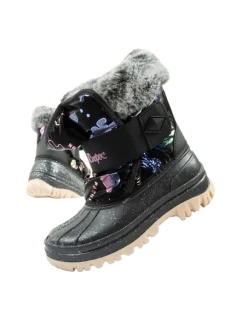 Lee Cooper zimní sněhule dětské zateplené sněhule pro dívky černé