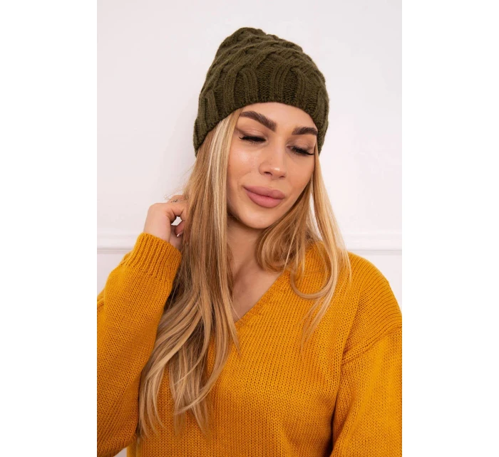 Fleecová čepice Agnes K239 khaki Fleecová čepice Agnes K239 khaki