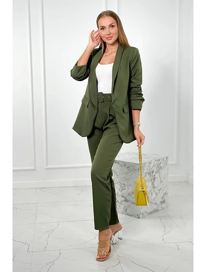 Elegantní souprava saka a kalhot khaki Elegantní souprava saka a kalhot khaki