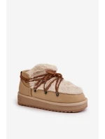 Nízké Sněhule Na Platformě S Kožešinou Béžové model 21674751 - D.Franklin