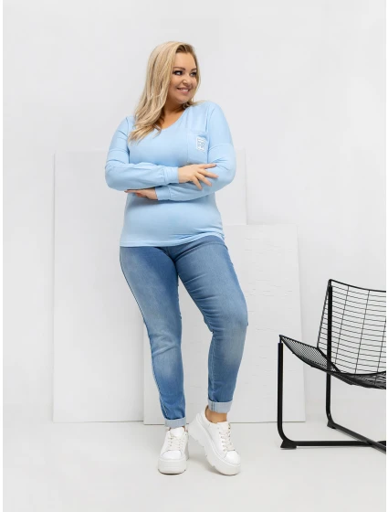 Bluzka RV BZ A model 21819006 jasny niebieski - FPrice Bluzka RV BZ A model 21819006 jasny niebieski - FPrice