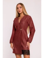 Zavinovací šaty z  bordó model 21295912 - Moe