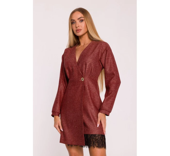 Zavinovací šaty z  bordó model 21295912 - Moe