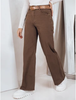 Dámské široké džíny hnědé model 21994075 - Dstreet