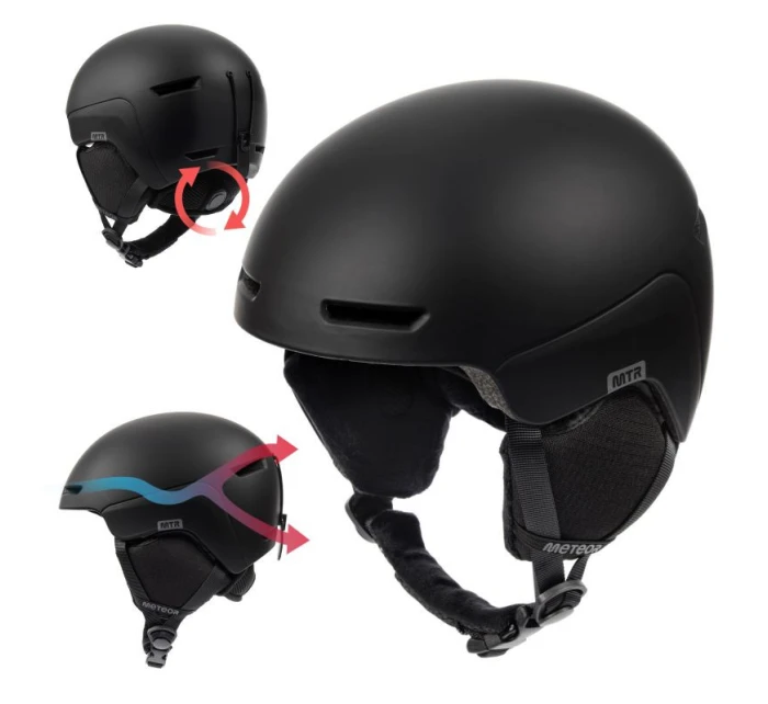 Lyžařská helma Meteor Avalo S 53-55 cm černá