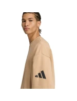 Pánská mikina adidas Essentials Loose Fit 3 Bar Logo béžová JX5668 pánská