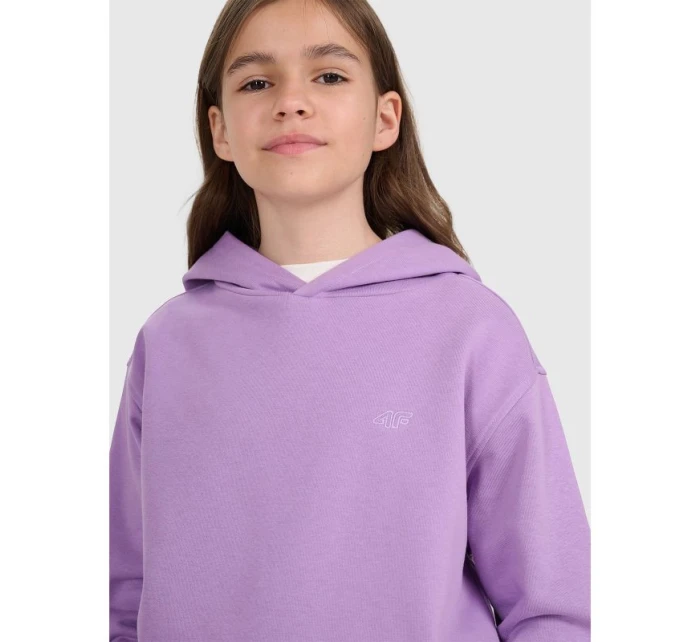 Dívčí mikina s kapucí model 21756963 - 4F Dívčí mikina s kapucí model 21756963 - 4F